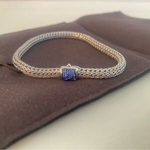 John Hardy Silver Bracelet with Blue Sapphire